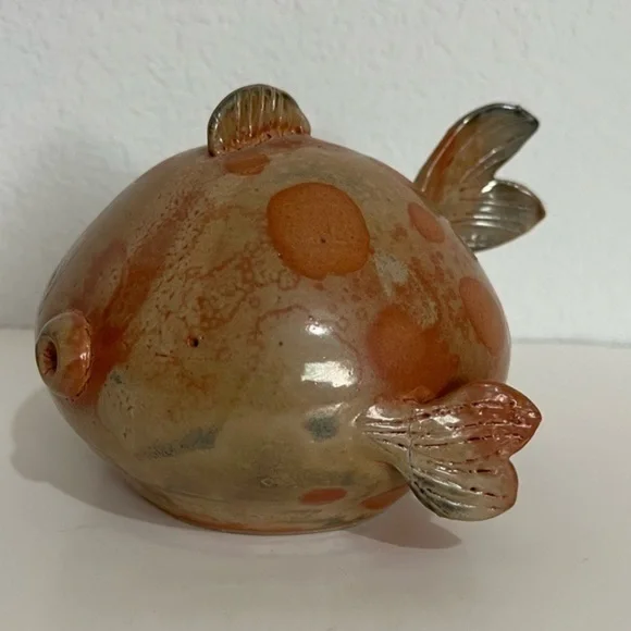 Artisan Fish Bank B Van Soi Handmade Artisan ClayOne of a Kind